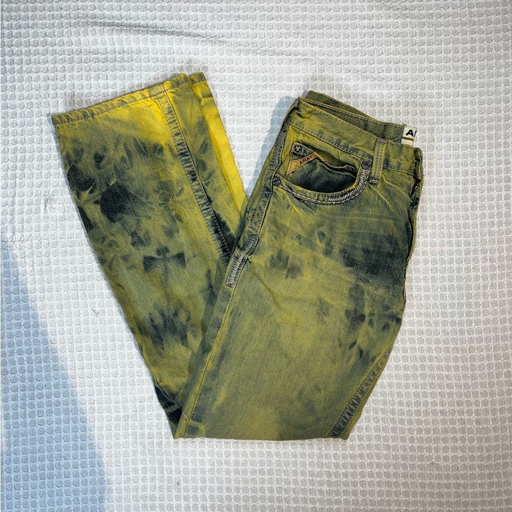 Ariat jeans crazy yellow and blue wash